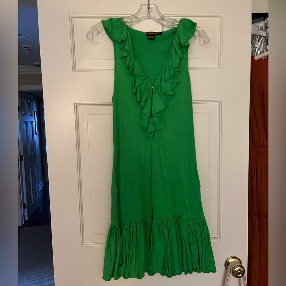 RUGBY RALPH LAUREN | Kelly Green Ruffle Dress
